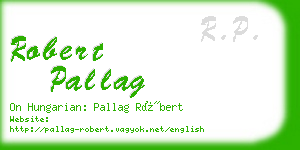 robert pallag business card